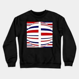 A red, white and blue globe Crewneck Sweatshirt